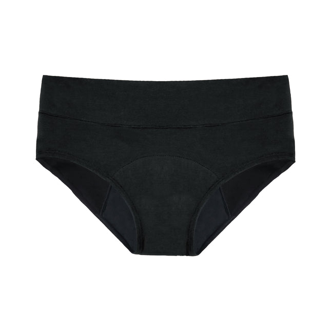 Period Underwear for Women and Teens, Leakproof Menstrual Panties, Reusable Black Brief, Comfort, Heavy flow