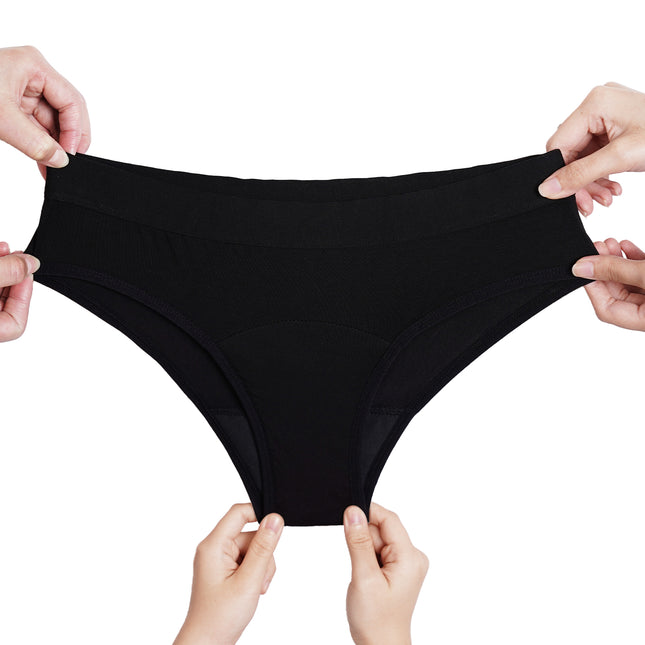 Period Underwear for Women Bikini, Menstrual Panties, Comfortable Cotton Briefs, Leak Proof Odor Management