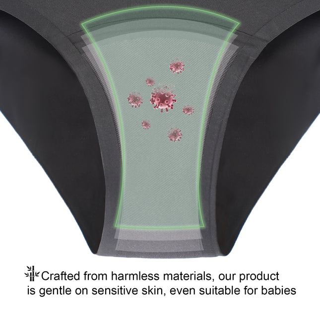 Leak Proof Period Underwear for Women, Heavy Flow Menstrual Panties, Seamless No Show Briefs for Maximum Comfort